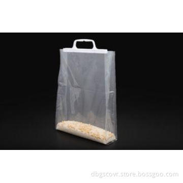 Side Gusset Transparent Gift Plastic Carrier Bag With Loop